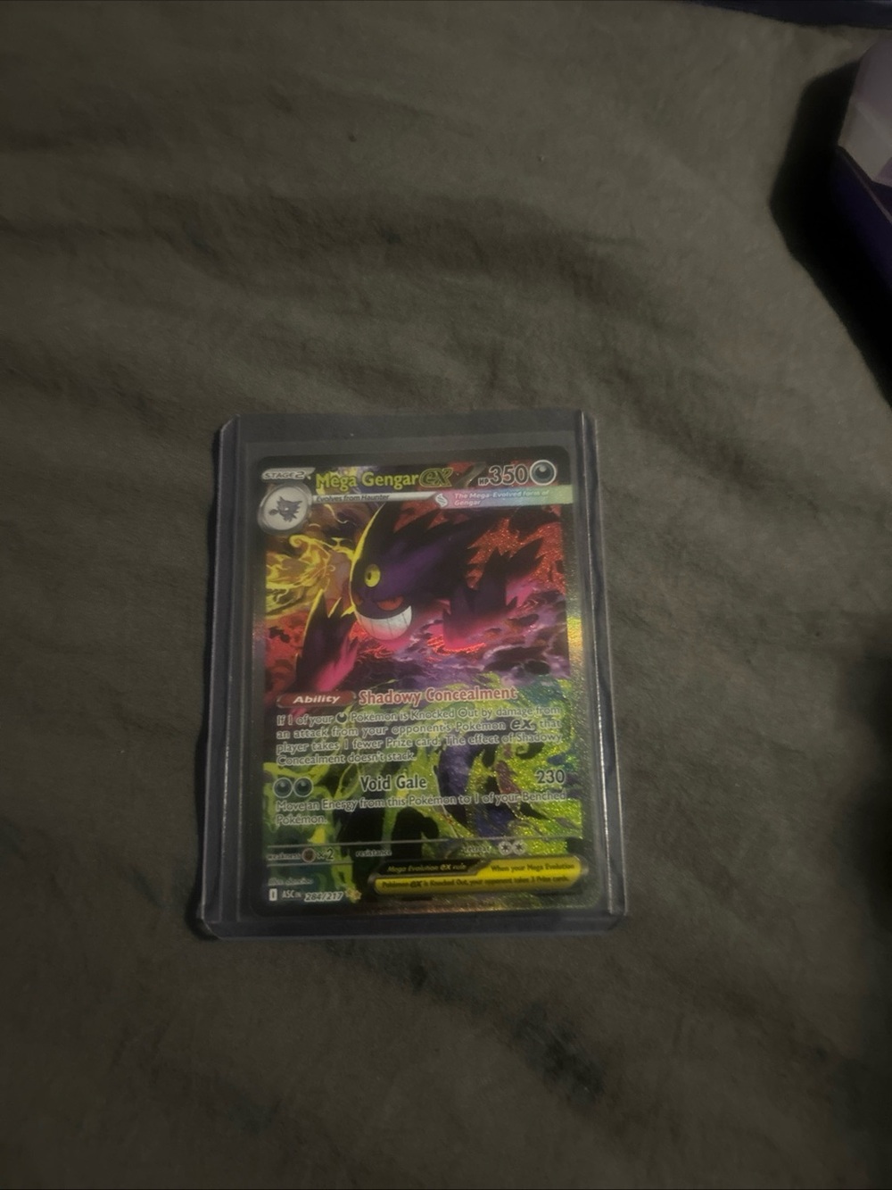 Pokemon Mega Gengar EX Holographic Card - Purple, Black, Yellow